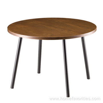 round wood modern coffee table for living room